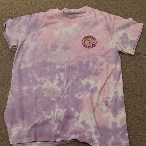 Doodle and Crew women’s pink and purple tie dye shirt - Picture 3 of 5